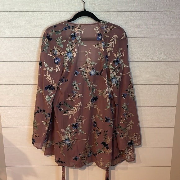 Revolve Tularosa Robin Dress in Mauve Floral party 2 piece wrap dress size Small - Picture 10 of 10